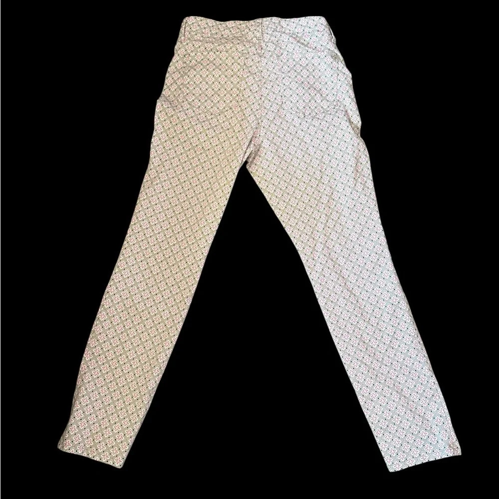 Charter Club Straight Leg Jeans with Pink and White Design - Picture 5 of 6